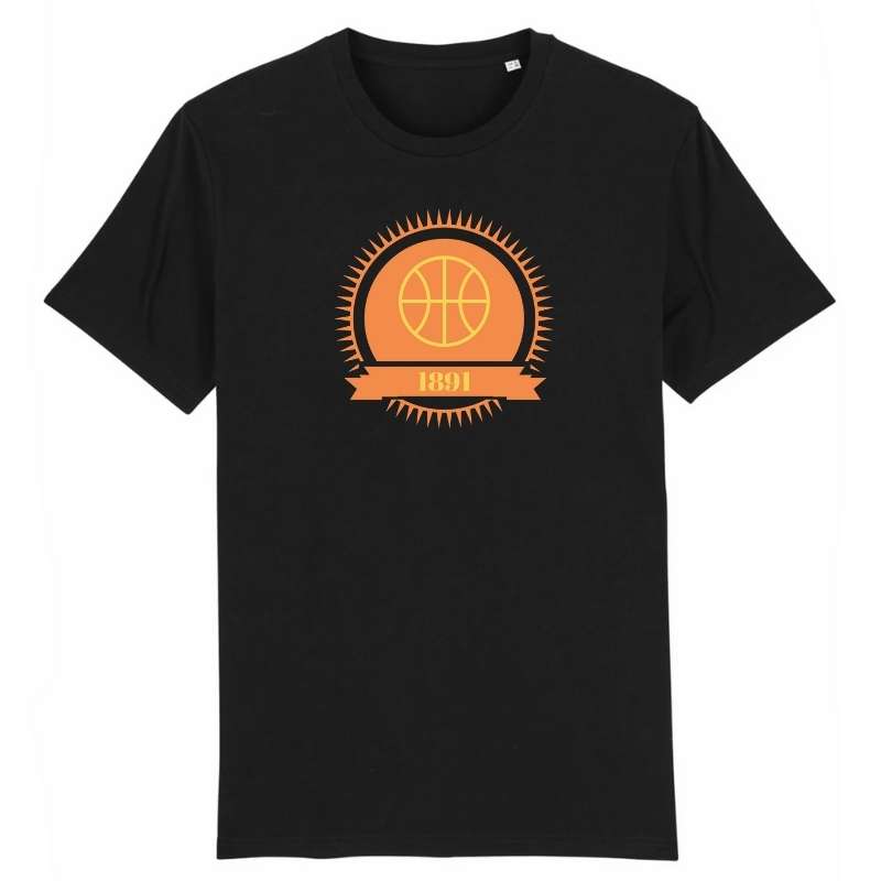 teeshirt basket vintage 1891 Orange noir homme design visuel BasketBall TShirt Hommes basketteurs Taille XS S M L XL 2XL 3XL 4XL 5XL Blanc et Bleu Marine